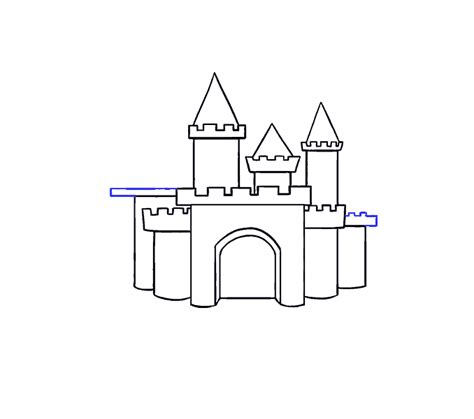 How To Draw Castle Easy Youtube
