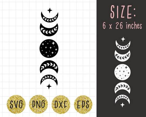 Celestial svg file Moon phases svg Moon svg files Boho svg ...