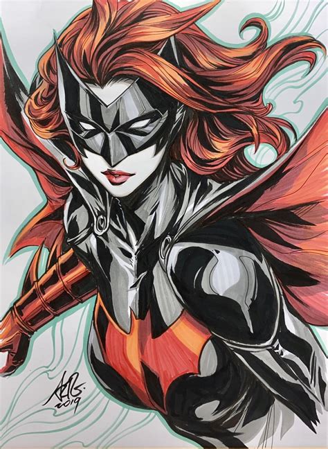 Batwoman Original Sketch Cover Of Ink And Brush 2019 Inktober Art Book