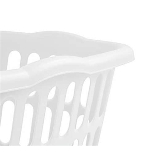 Sterilite 15 Bushel Rectangular Plastic Laundry Basket Bins White 12