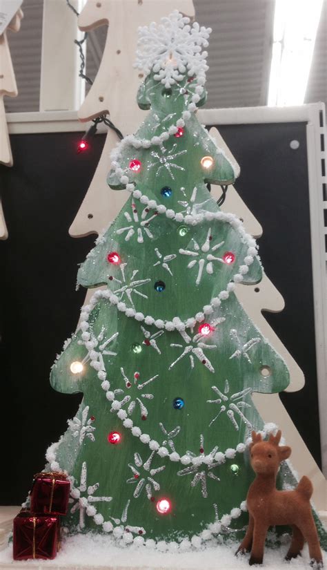 Festive Hand Painted Wood Tree Designed By Shamiah Activities