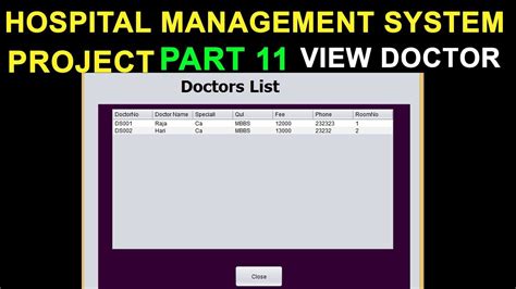 Hospital Management System Project In Java Mysql Part 11 YouTube