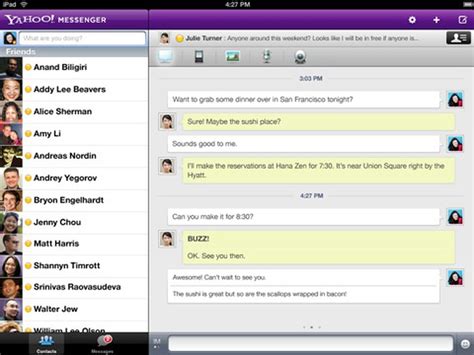 Yahoo Messenger Goes Universal Adds Video Calling For Ipad 2
