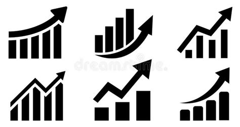 Imposta Diagramma Grafico Diagramma Icona Crescita Business Grafico