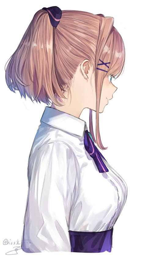 Anime Female Side Profile Drawing