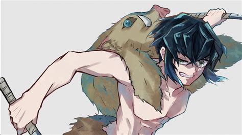 Demon slayer kimetsu no yaiba live wallpaper. Demon Slayer Inosuke Hashibira With Backgroud Of Gray HD ...