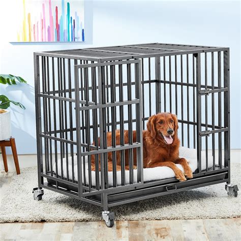 Frisco Ultimate Heavy Duty Steel Metal Single Door Dog Crate, Large