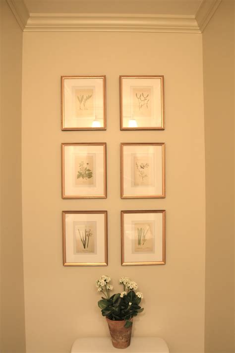 Gold Leaf Frames Mat Boards And Botanical Prints Gallery Wall