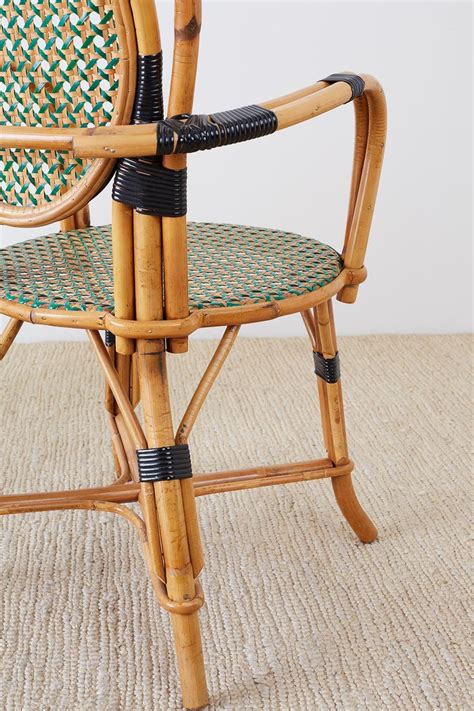 Wicker bistro chairs for sale. Pair of French Maison Gatti Rattan Cafe Bistro Chairs at ...