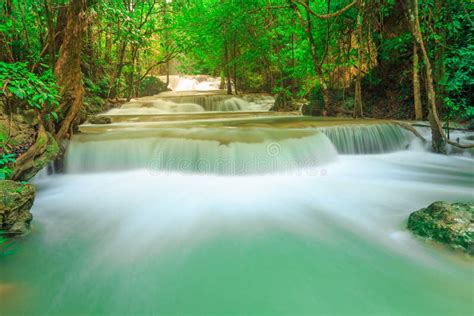 Huay Mae Kamin Waterfall In Khuean Srinagarindra National Park The