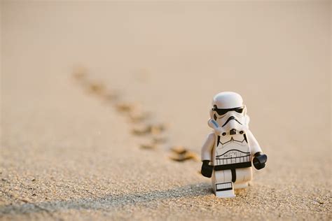 Hd Wallpaper Stormtrooper Minifigure Walking On The Sand Star Wars