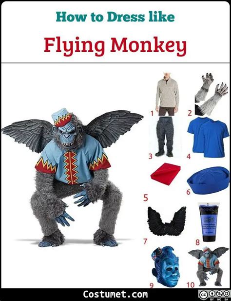 Flying Monkey Wizard Of Oz Costume For Cosplay And Halloween