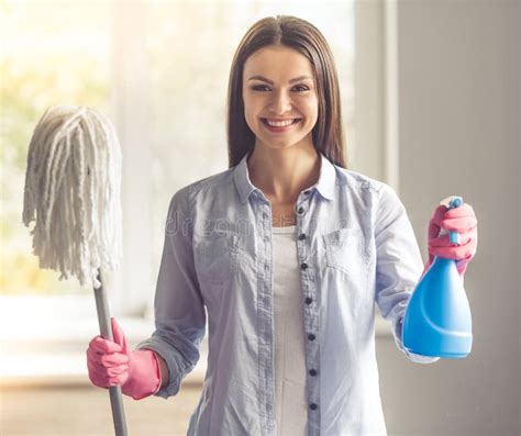 Cleaning Maid Woman Smiling To Camera Stock Photos Free And Royalty