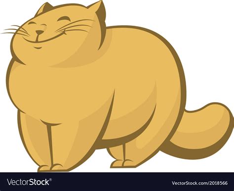 fat cat royalty free vector image vectorstock