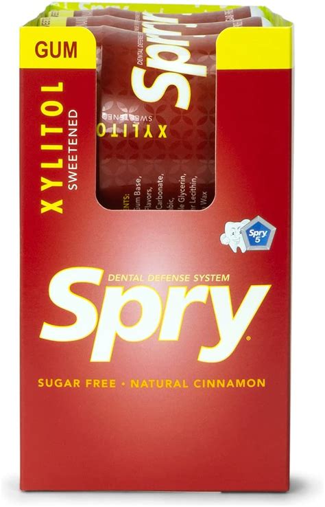 Spry Fresh Natural Xylitol Stronger Longer Chewing Gum Dental Defense