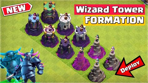 All Troops Vs Wizard Tower Formation Clash Of Clans Impossible Base