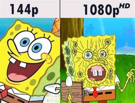 Spongebob Squarepants In 144p Vs 1080p Hd Resolution Comparisons