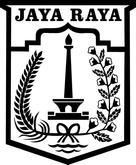 Desain Logo DKI Jakarta Hitam Putih PNG
