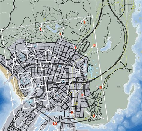Los Santos Gta 5 Map With Icons Images And Photos Finder