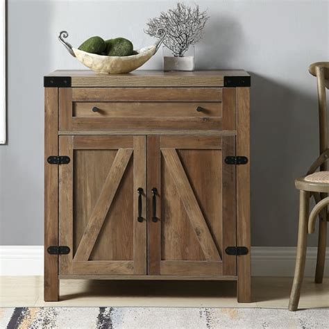 Accent Storage Cabinets Furniture Farmhouse Buffet Cabinet W Drawer And Storage Rustic Entryway