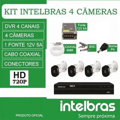 Kit Cftv Completo Intelbras E C Meras Ahd Intelbras Gravador De