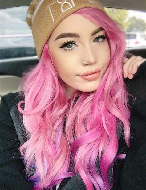 Cotton Candy Pink Hair Coloured Zoe Haircut