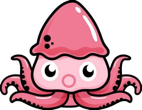 Cute Squid Png 11024057 Png