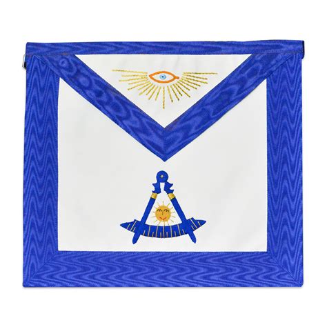 Past Master Masonic Apron With Gold Accents