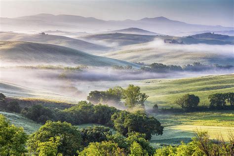 Hilly Tuscany Valley At Morning Photograph By Evgeni Dinev