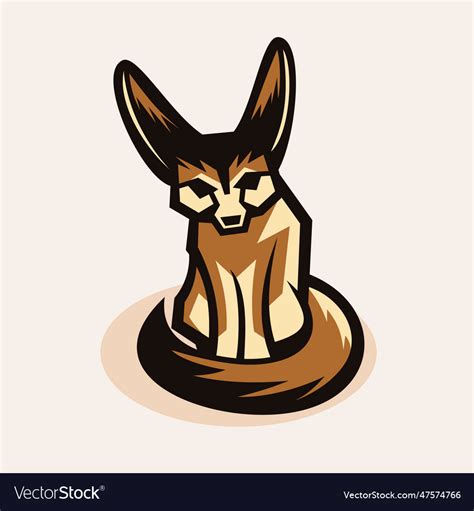 Artistic Fennec Fox Mascot Royalty Free Vector Image