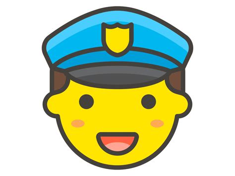 Police Man Officer Emoji Png Transparent Emoji
