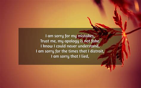 In the end i apologized and we acted like. I'm Sorry Poems | Text And Image Poems | QuoteReel