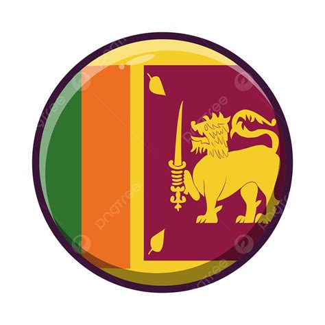 Sri Lanka Clipart Vector Round Country Flag Sri Lanka Round Flag