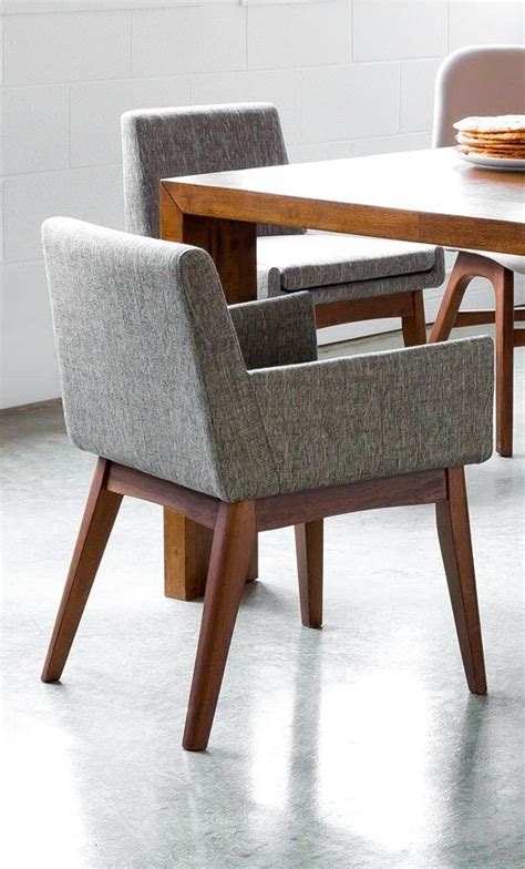 Check out our wood dining table selection for the very best in unique or custom, handmade pieces from our kitchen & dining tables shops. 2x Gray Dining Chair in Brown Wood-Upholstered | Article ...