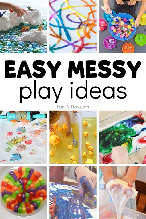 Easy Messy Play Ideas For Preschoolers Fun A Day
