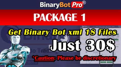 Overbought 80 oversold 20, and trigger and take opposite trades when they reach t. Binary Bot Pro Package 1 - BinaryBot-Pro. Binary Bot Pro Channel Get Started:
