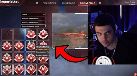TSM ImperialHal Reacts To NEW Season Pred Badges Sky Dive Trails YouTube