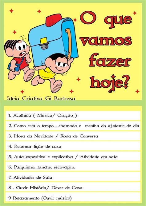 Exemplos De Rotinas Na Educação Infantil Novo Exemplo