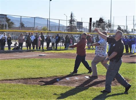 Svsp Warden Throws Out First Pitch Inside Cdcr
