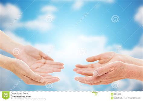 Close Up Of Senior And Young Woman Hands Stock Photo Image Of Happy