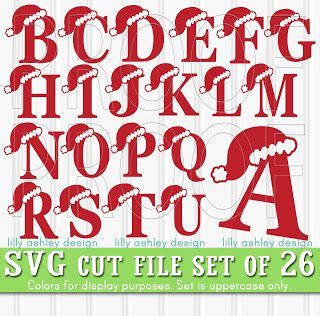 Free Christmas SVG Set of Antler Letters | Christmas monogram