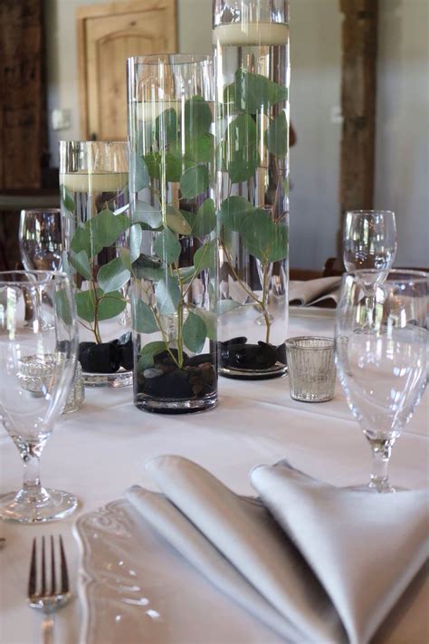 Check spelling or type a new query. Silver dollar eucalytpus suspended in glass cylinders with ...