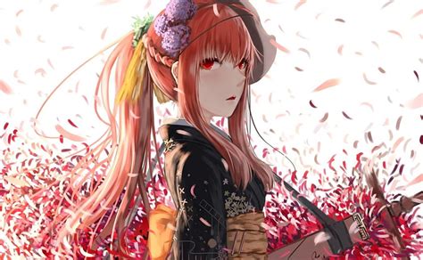 Elesis Kimono Yi Girl Elsword Anime Red Game Redhead Manga Hd
