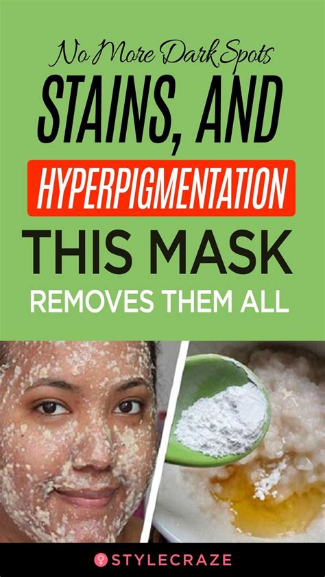 No More Dark Spots Stains And Hyperpigmentation This Mask Removes