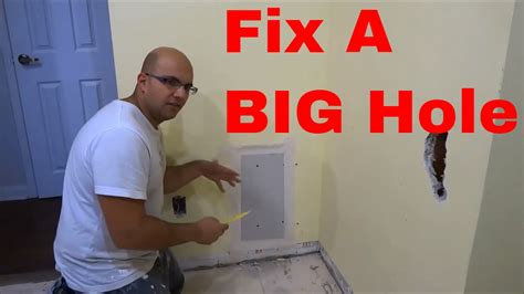 Then press the patch to the wall. Repair Drywall Hole In Wall Large | TcWorks.Org