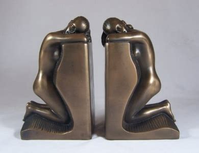 Bronze Art Deco Sculpture Nude Female Bookends By Oliver Tupton Shop