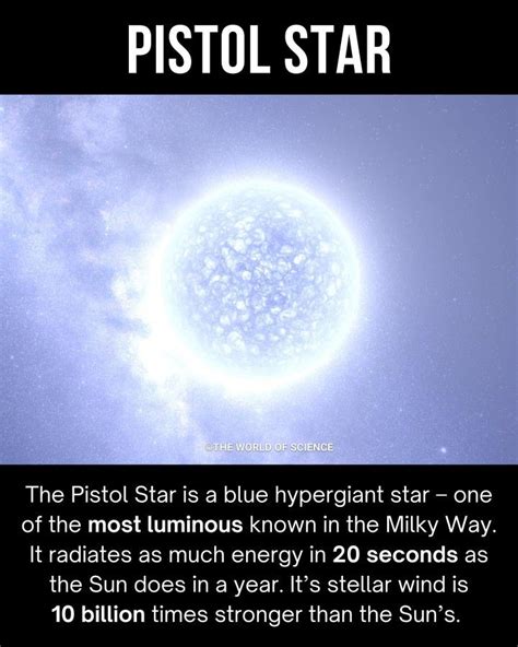 The Pistol Star Is A Blue Hypergiant Star Physics Facts Science