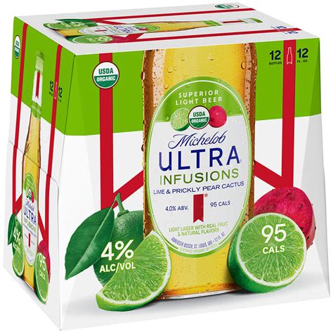 Michelob Ultra Lime And Prickly Pear Cactus Superior Light Beer Meets