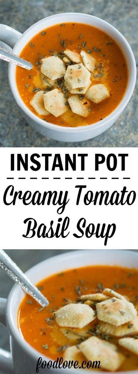 Transfer to a large saucepan; Instant Pot Creamy Tomato Basil Soup | Recipe | Instant ...