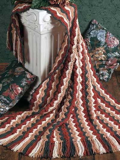 Navajo Shell Ripple Free Crochet Afghan Pattern